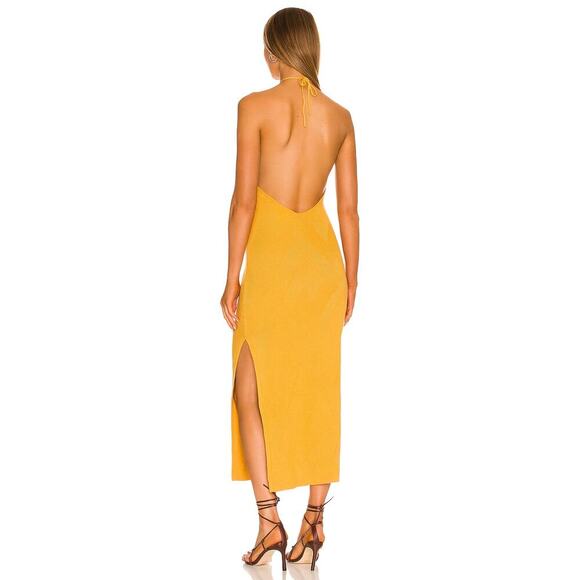 Free People Kristy Sweater Midi Dress Fade Yellow Size M - Picture 3 of 7